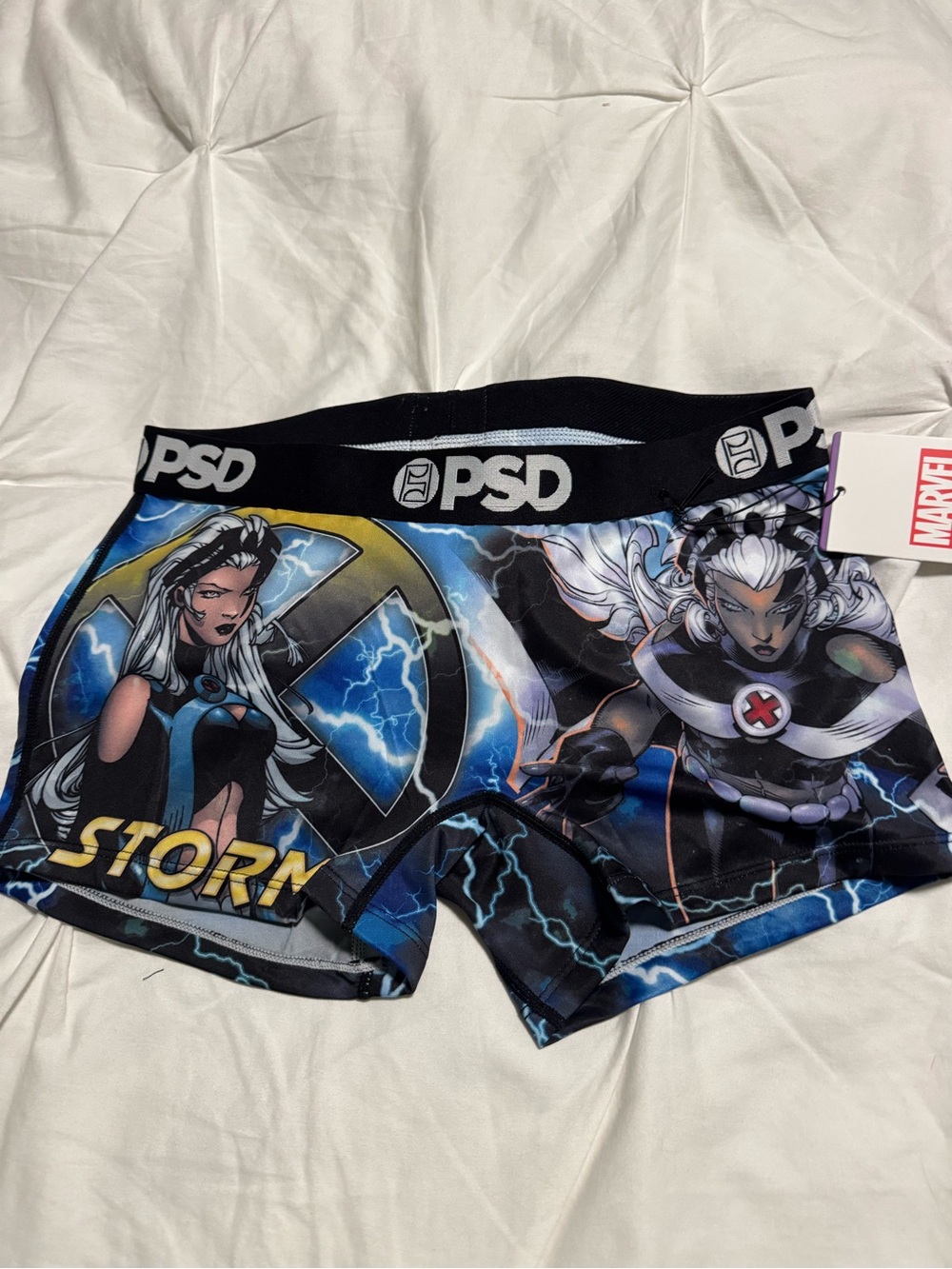 PSD Marvel Storm Graphic Boyshorts- Blue/Black Sz M
